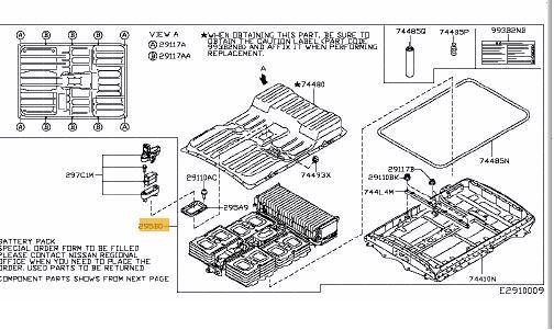 HV traction battery Nissan Leaf 24 kWh 2014 · 295B0-4NR6A - Fotografie 1